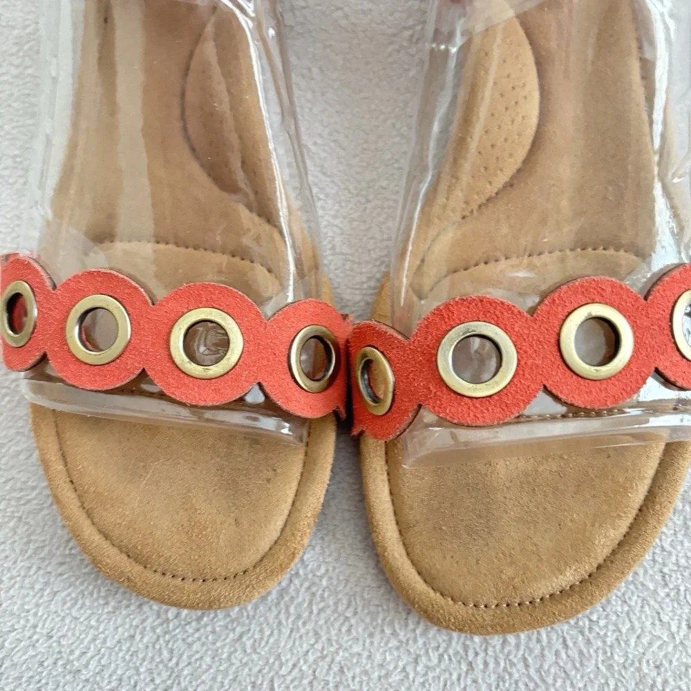 Kookaburra By Ugg Women Coral Ankle Strap Cork Wedge Grommet Sz 7.5 M Sandal